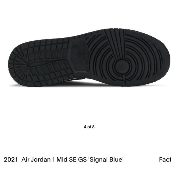 NIKE 2021 Air Jordan 1 Mid SE GS Signal Blue/ White/ Black- 5.5 youth - Picture 8 of 16